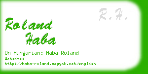 roland haba business card
